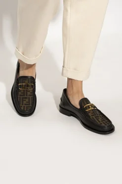 Fendi BLACK Leather loafers
