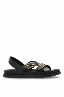 Fendi BLACK Leather sandals