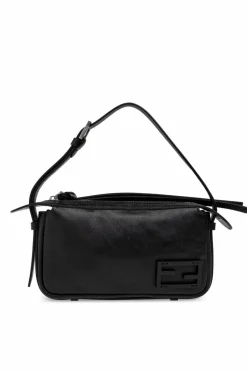 Fendi BLACK Leather shoulder bag āSmiply Fendi Miniā