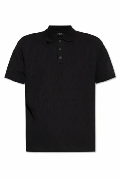 Fendi BLACK Monogram polo
