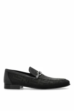 Fendi BLACK Shoes OLock type loafers