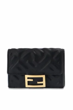 Fendi BLACK ‘Trifold’ wallet
