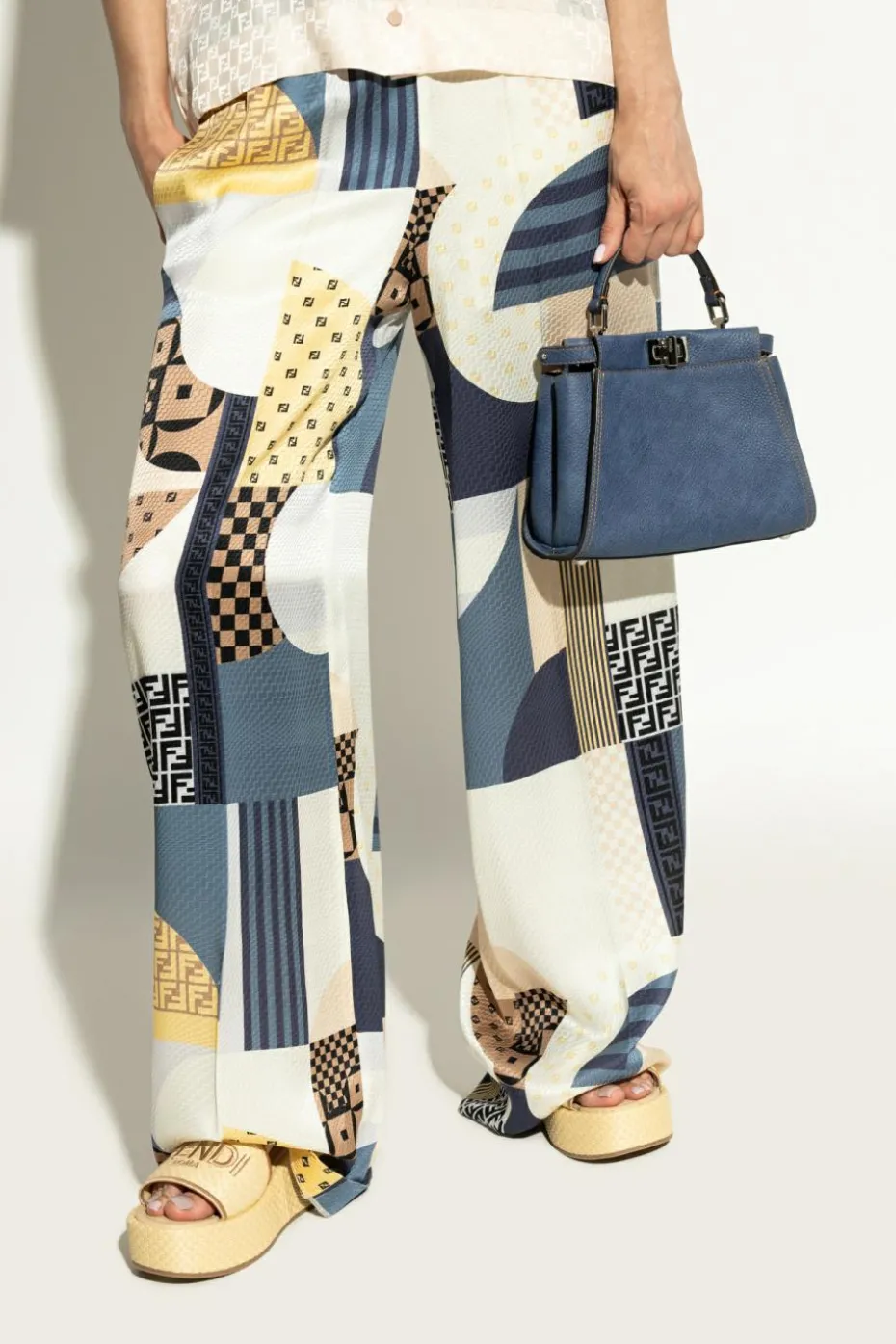 Fendi BLUE Handbag "Peekaboo Mini"