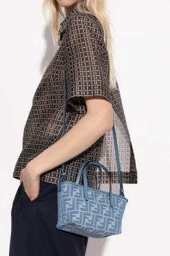 Fendi BLUE Handbag Roll Mini