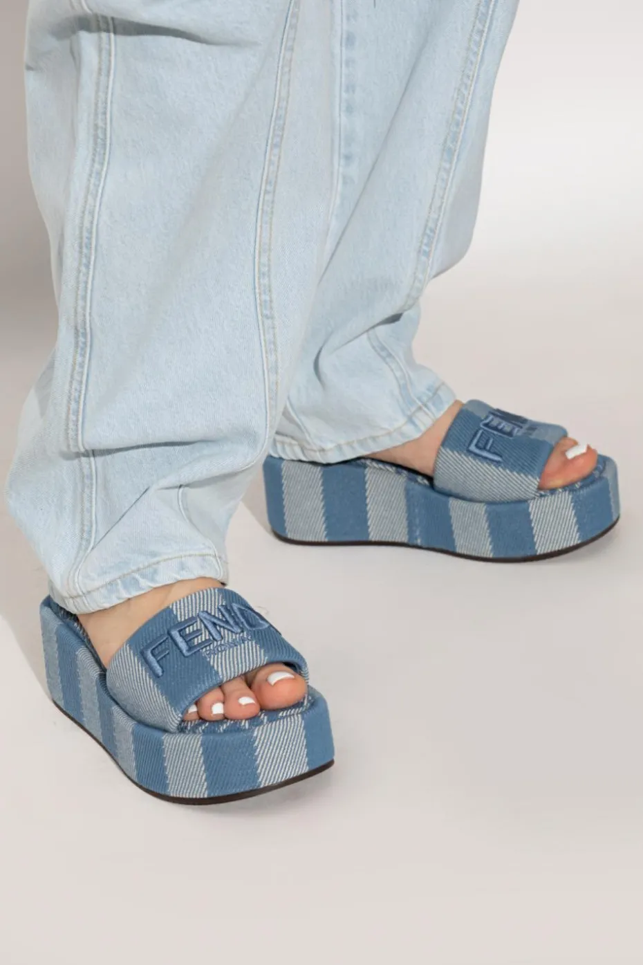 Fendi BLUE Platform sandals