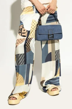 Fendi BLUE Shoulder bag "Baguette Medium"