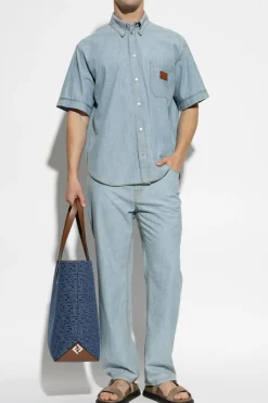 Fendi BLUE Straight-leg jeans