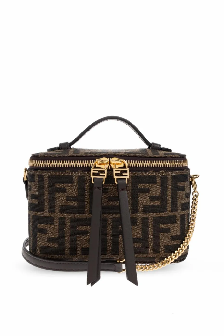 Fendi BROWN Belted vanity bag "Vanity"