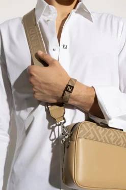 Fendi BROWN Bracelet with logo