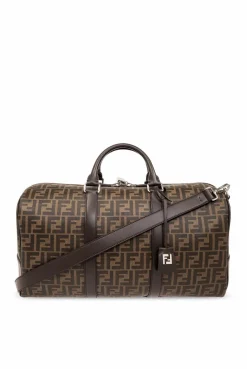 Fendi BROWN Duffel bag with logo