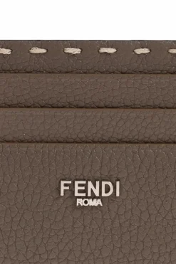 Fendi BROWN Leather card holder