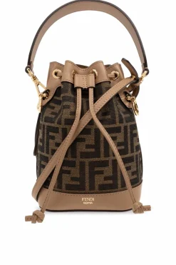 Fendi BROWN āMon Tresor Smallā bucket shoulder bag