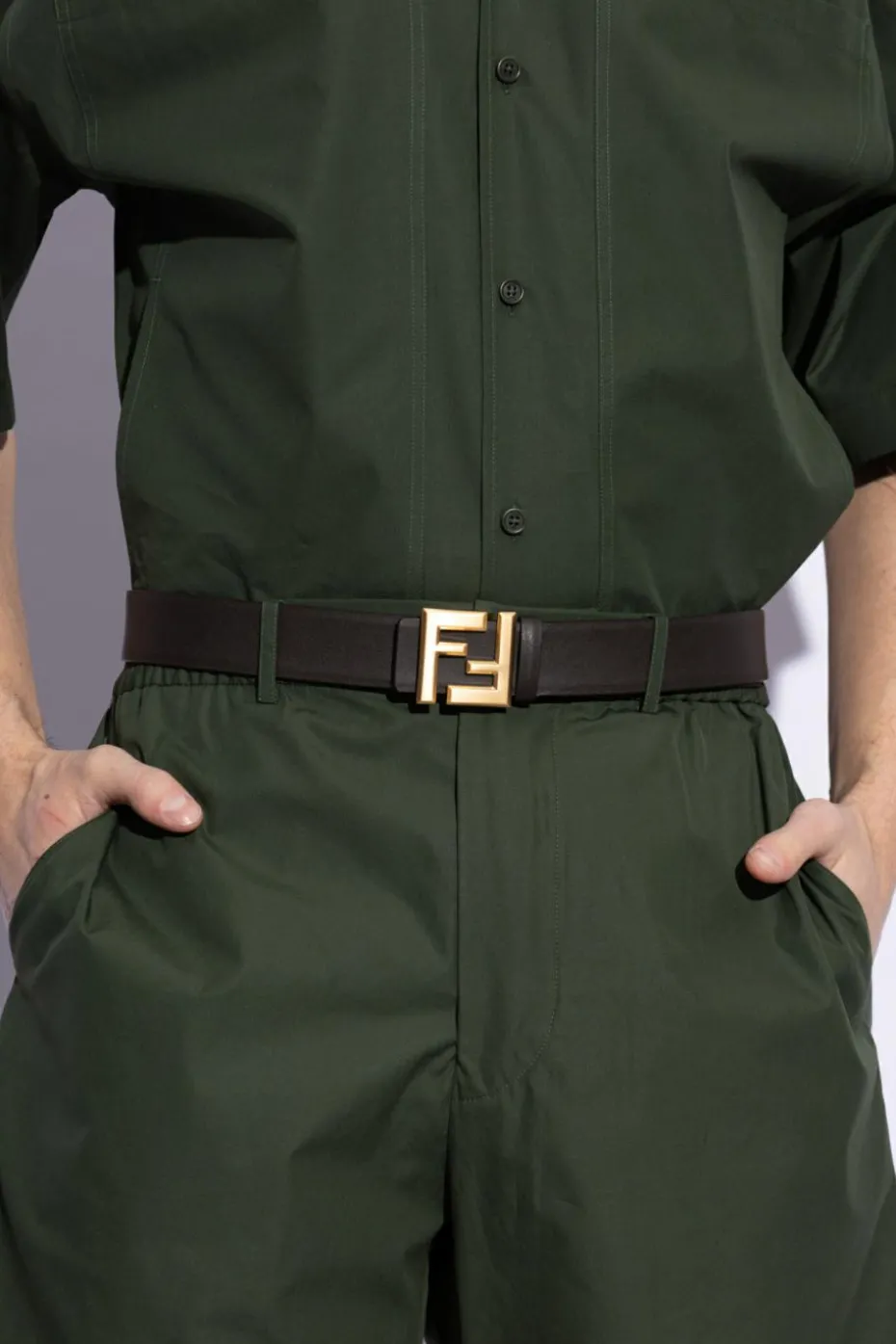 Fendi BROWN Reversible belt