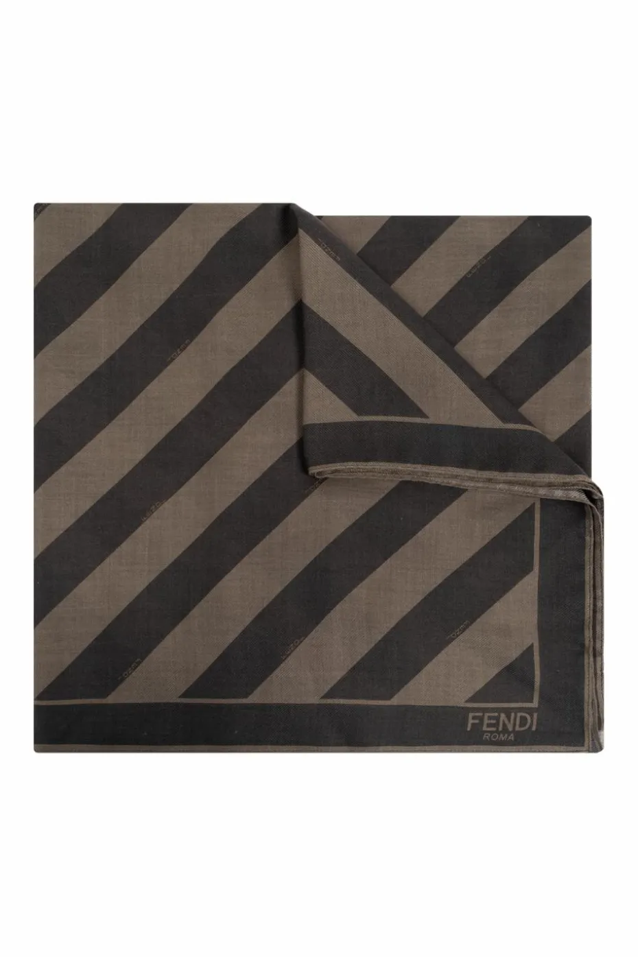 Fendi BROWN Scarf with logo