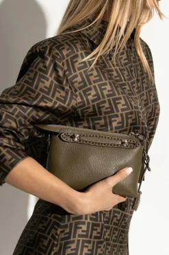 Fendi BROWN Shoulder bag By The Way Selleria Mini