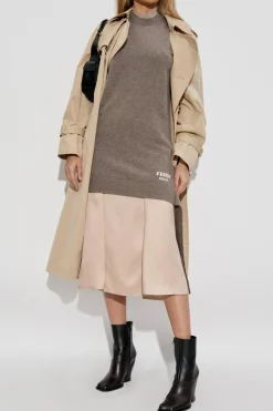 Fendi BROWN Sleeveless dress