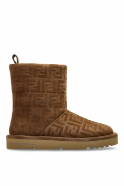 Fendi BROWN Snow boots with monogram