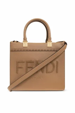 Fendi BROWN Sunshine Small shopper bag