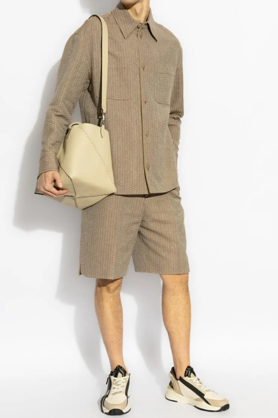 Fendi BROWN Wool shorts