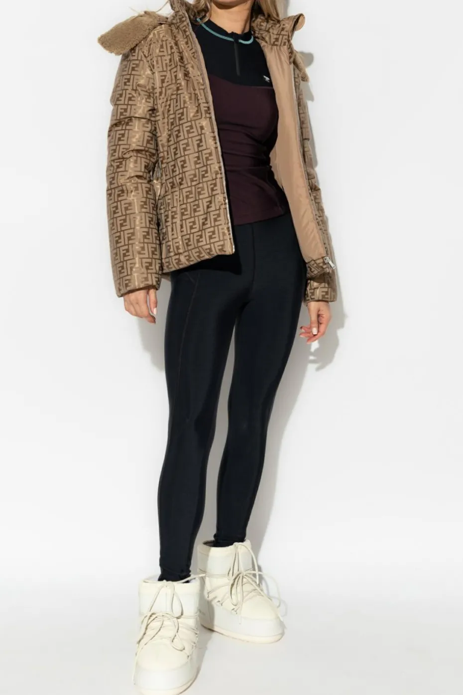 Fendi BURGUNDY Top with logo