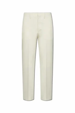 Fendi cream Wool pants with crease