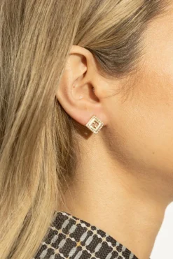 Fendi GOLD Logo-shaped earrings
