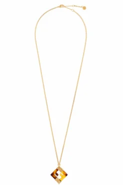 Fendi GOLD Necklace with a Logo-shaped Pendant