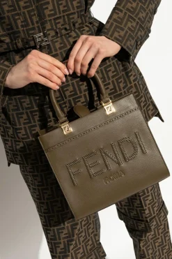 Fendi GREEN Bag Sunshine Small type shopper