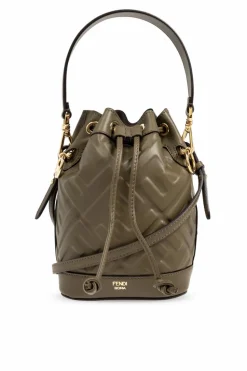 Fendi GREEN Shoulder bag Mon Tresor in bucket style