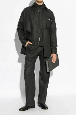 Fendi GREY Cashmere crease pants