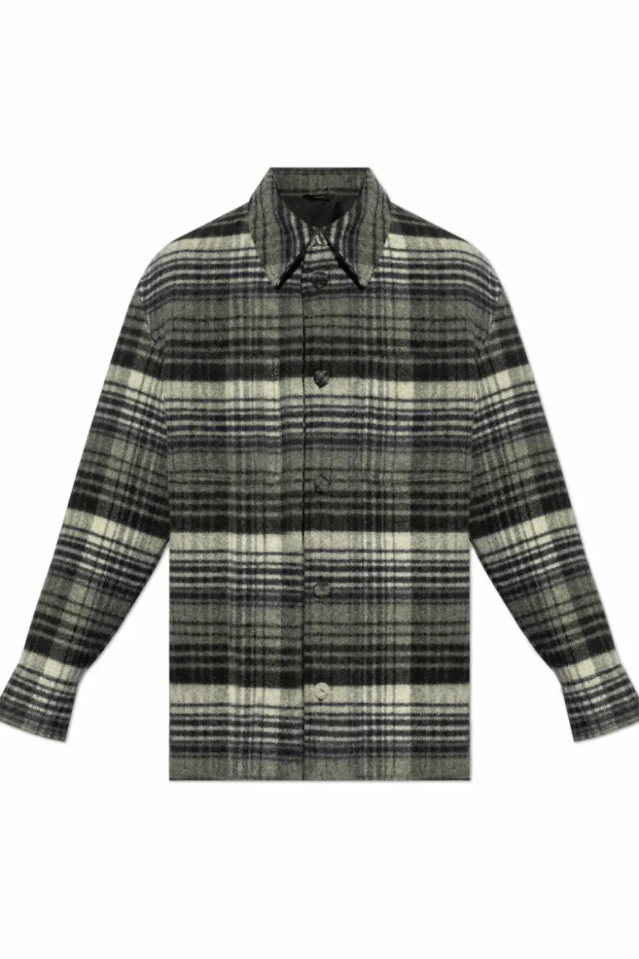 Fendi GREY Flannel wool shirt