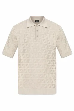 Fendi GREY Monogram polo shirt