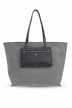 Fendi GREY Reversible 'Roll Large' shopper bag