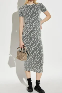 Fendi GREY Skirt with floral pattern