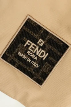 Fendi Kids beige Cotton hoodie