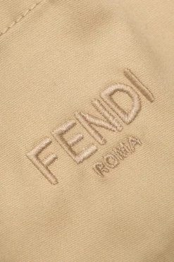 Fendi Kids beige Cotton pants with pockets