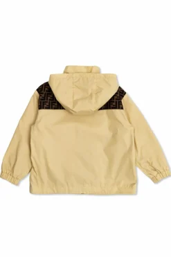 Fendi Kids beige Hooded jacket