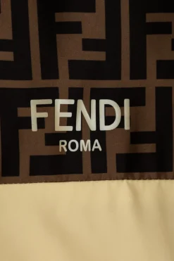 Fendi Kids beige Hooded jacket