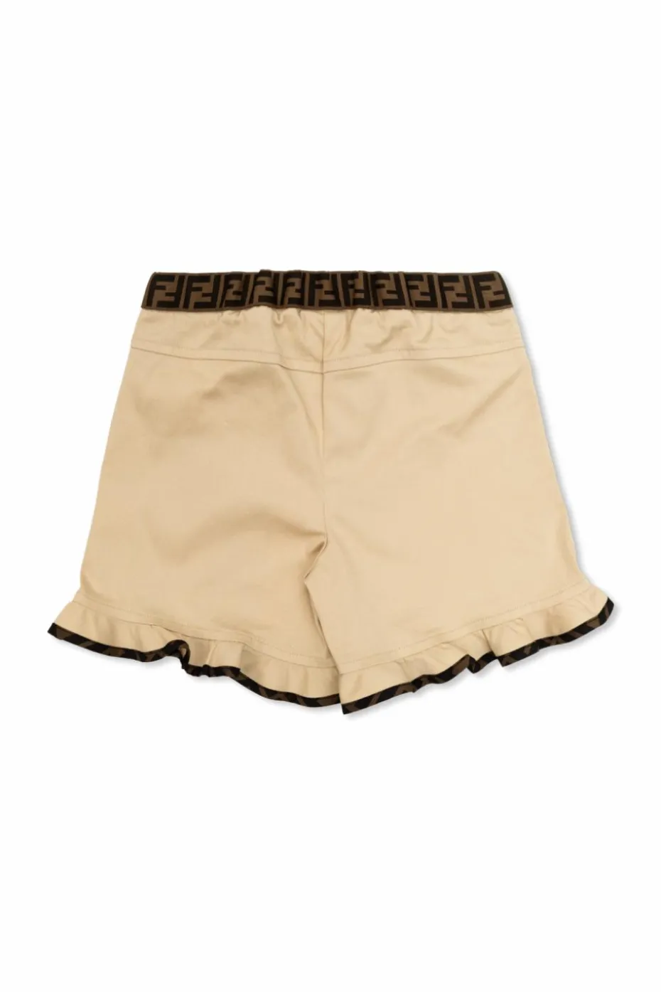 Fendi Kids beige Ruffle shorts