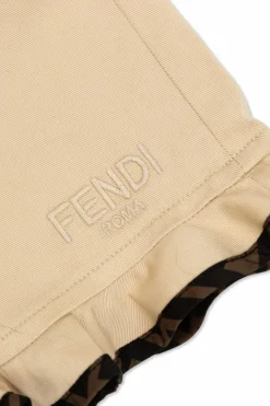 Fendi Kids beige Ruffle shorts