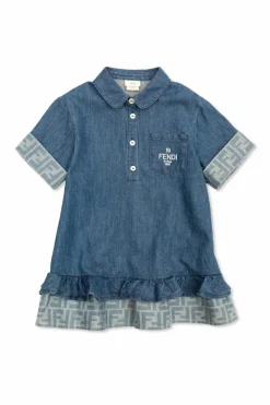 Fendi Kids BLUE Denim dress