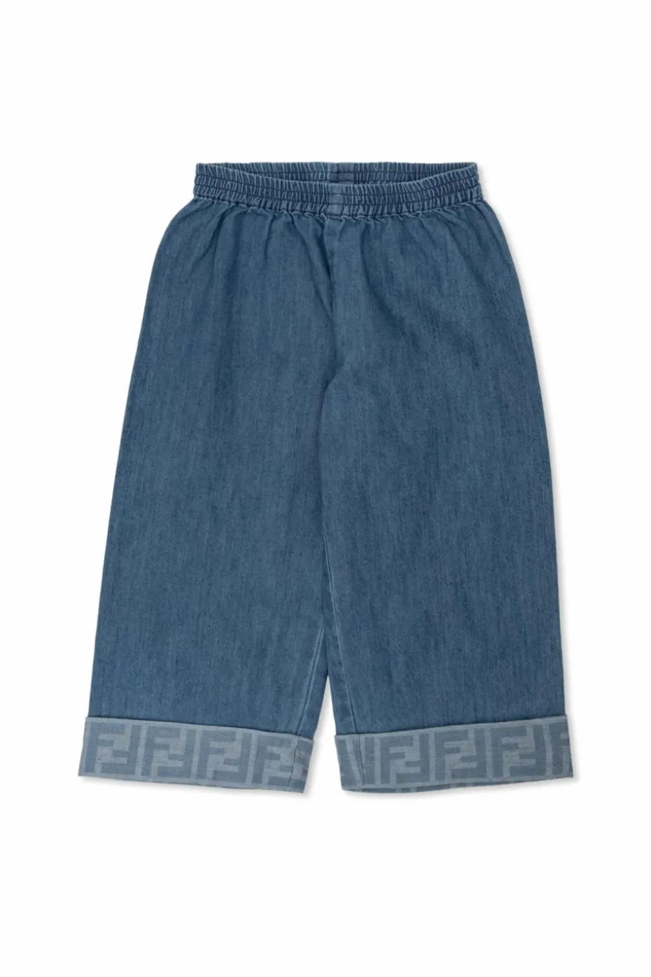 Fendi Kids BLUE Jeans with rolled-up legs