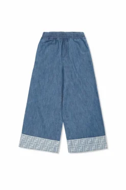 Fendi Kids BLUE Wide-leg jeans