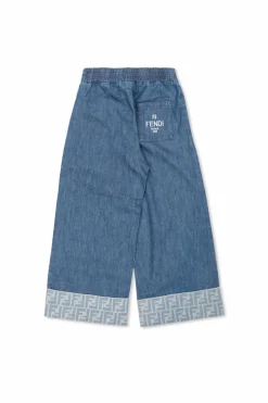 Fendi Kids BLUE Wide-leg jeans