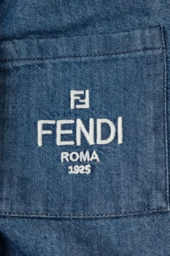 Fendi Kids BLUE Wide-leg jeans