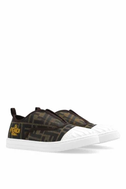 Fendi Kids BROWN Monogrammed sneakers