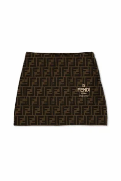 Fendi Kids BROWN Skirt with monogram