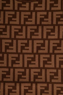 Fendi Kids BROWN Top with logo