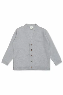 Fendi Kids GREY Cardigan with embroidered logo