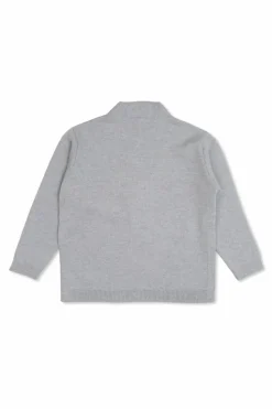 Fendi Kids GREY Cardigan with embroidered logo